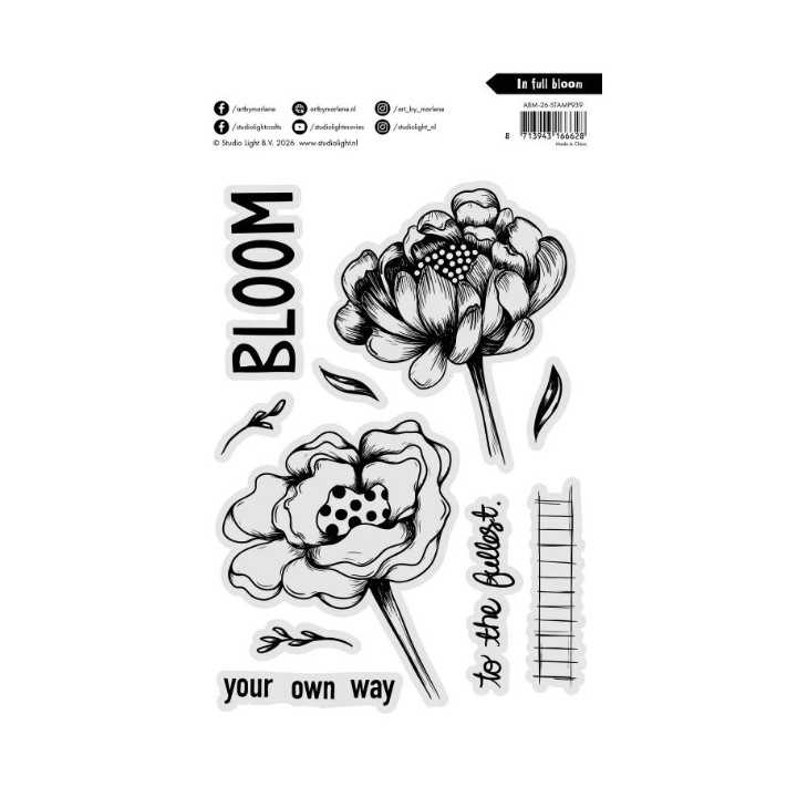 Studio Light Art By Marlene Clear Stamp In Full Bloom