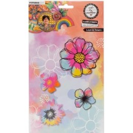 Studio Light Art By Marlene Clear Stamp Layered flowers