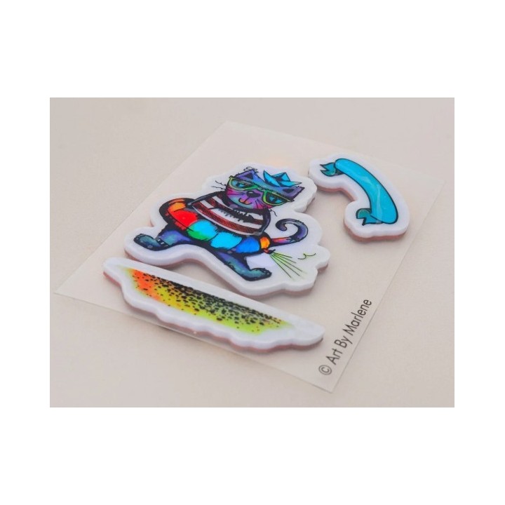 Studio Light Art by Marlene Cling Rubber Stamp Beach bum