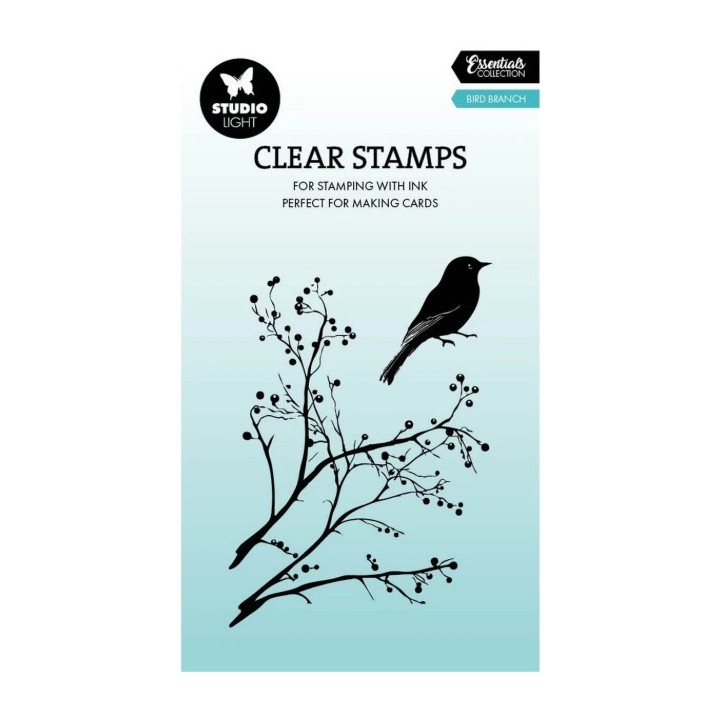 Studio Light Clear Stamp Bird branch Essentials 62x88x3mm