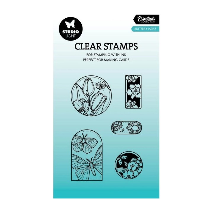 Studio Light Essentials Clear Stamp Butterfly Labels