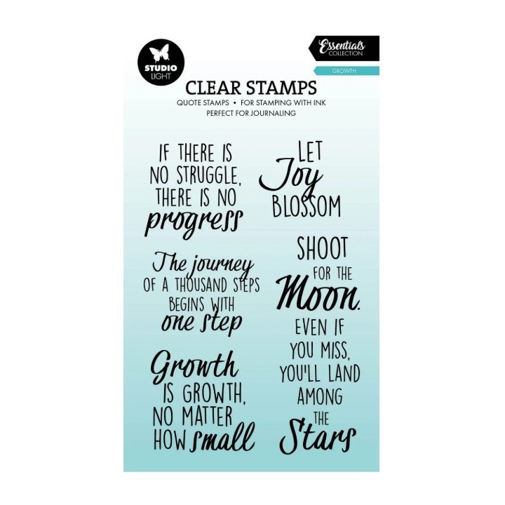 Studio Light Essentials Clear Stamp Quotes Growth