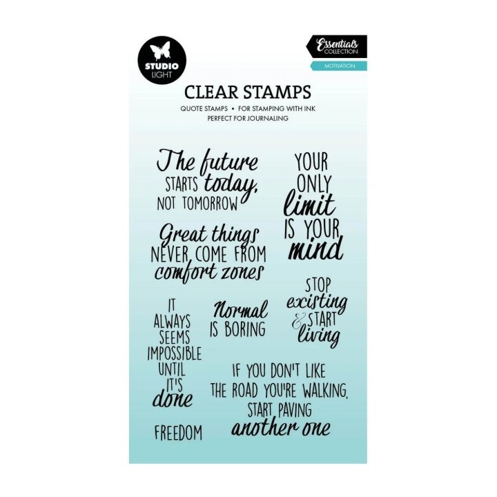 Studio Light Essentials Clear Stamp Quotes Motivation