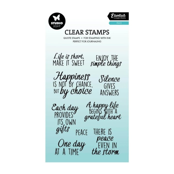 Studio Light Essentials Clear Stamp Quotes Peace