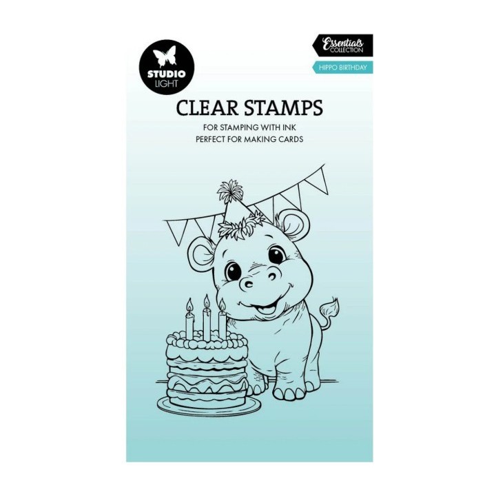 Studio Light Essentials Clear Stamps Hippo Birthday