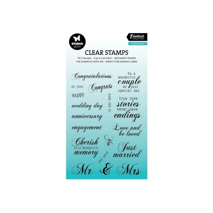 Studio Light Essentials Clear stamps Wedding Day
