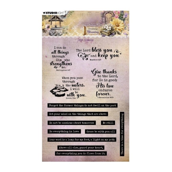 Studio Light Growing & Blooming Clear Stamp Give Thanks