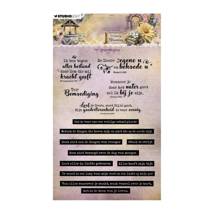 Studio Light Growing & Blooming Clear Stamp Ter Bemoediging