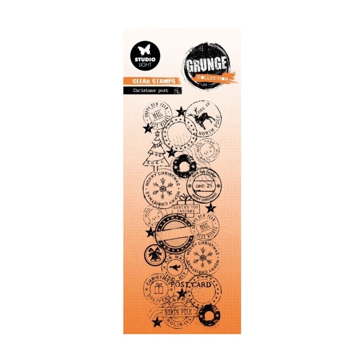 Studio Light Grunge Collection Clear Stamp Christmas Post