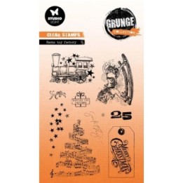 Studio Light Grunge Collection Clear Stamp Santa Toy Factory