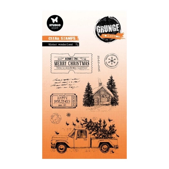 Studio Light Grunge Collection Clear Stamp Winter Wonderland