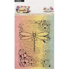 Studio Light Hazel Eaton Clear Stamp Dragonfly background Dragonfly Dreams