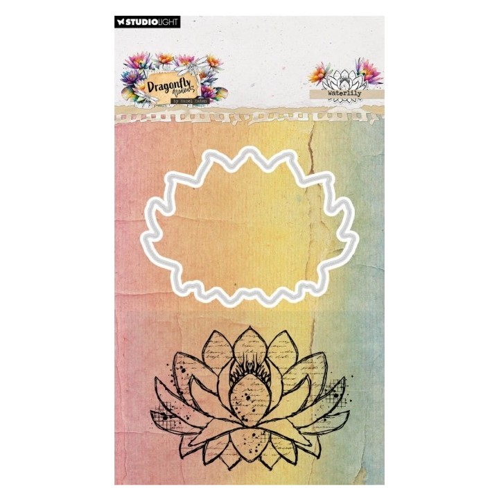 Studio Light Hazel Eaton Stamp & Cutting Die Waterlily Dragonfly Dreams