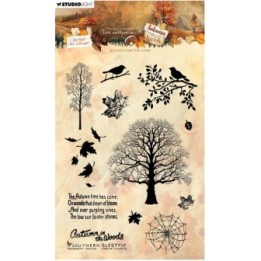 Studio Light Jenine's Mindful Art Autumn In The Woods Clear Stamps Autumn-time has come