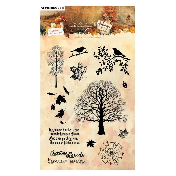 Studio Light Jenine's Mindful Art Autumn In The Woods Clear Stamps Autumn-time has come