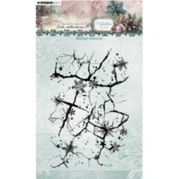 Studio Light Jenine's Mindful Art Christmas Blush Clear Stamp Winter crackle