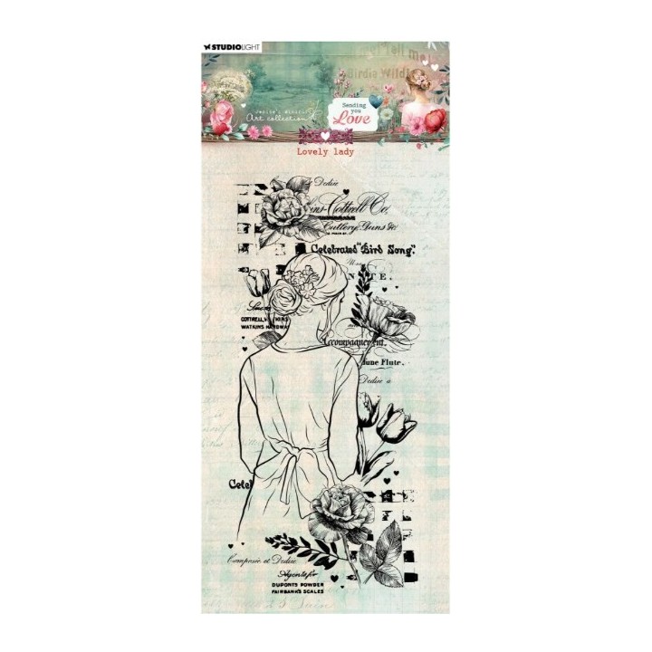 Studio Light Jenine's Mindful Art Clear Stamps Sending You Love Lovely Lady