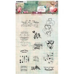 Studio Light Jenine's Mindful Art Clear Stamps Sending You Love Romantic Elements