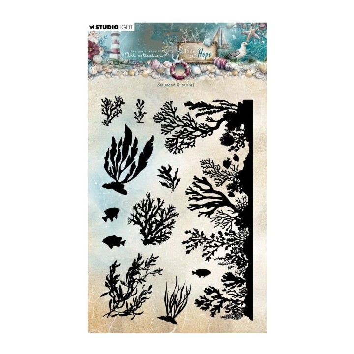 Studio Light Tide of Hope Clear Stamp Seaweed & coral