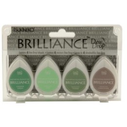 Tsukineko Brilliance Dew Drop Stempelkussen assorti Treehouse 4st.