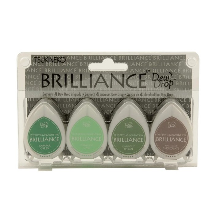 Tsukineko Brilliance Dew Drop Stempelkussen assorti Treehouse 4st.
