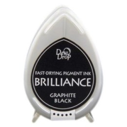 Tsukineko Brilliance Dew Drop Stempelkussen klein Graphite Black