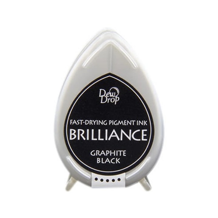 Tsukineko Brilliance Dew Drop Stempelkussen klein Graphite Black