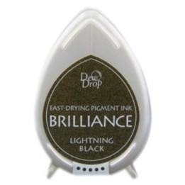 Tsukineko Brilliance Dew Drop Stempelkussen klein Lightning Black