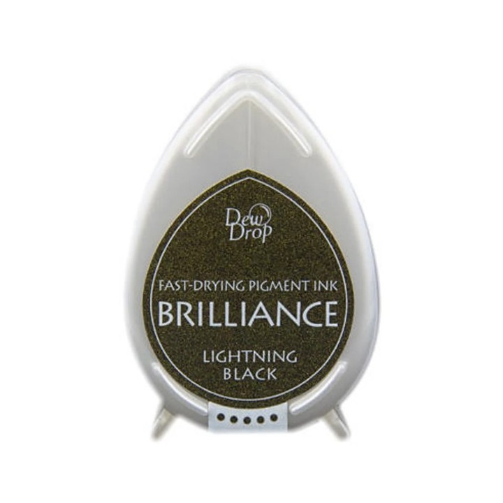 Tsukineko Brilliance Dew Drop Stempelkussen klein Lightning Black