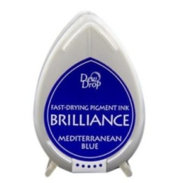 Tsukineko Brilliance Dew Drop Stempelkussen klein Mediterranean Blue