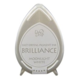 Tsukineko Brilliance Dew Drop Stempelkussen klein Moonlight White