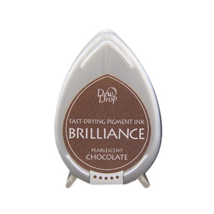 Tsukineko Brilliance Dew Drop Stempelkussen klein Pearlescent Chocolate