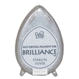 Tsukineko Brilliance Dew Drop Stempelkussen klein Starlite Silver