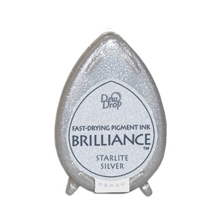 Tsukineko Brilliance Dew Drop Stempelkussen klein Starlite Silver