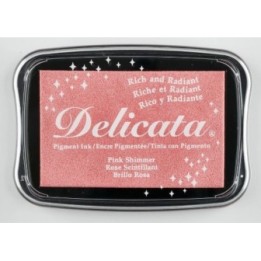 Tsukineko Delicata Stempelkussen groot Pink Shimmer