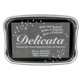 Tsukineko Delicata Stempelkussen groot Silvery Shimmer