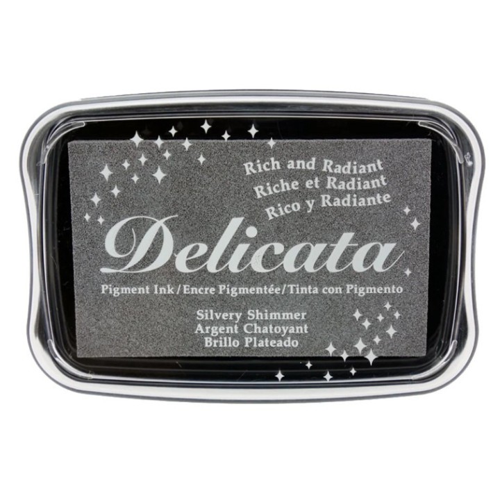 Tsukineko Delicata Stempelkussen groot Silvery Shimmer