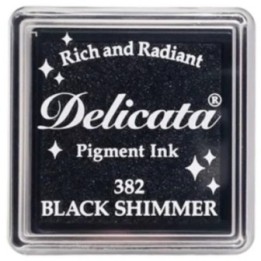 Tsukineko Delicata Stempelkussen klein Black Shimmer