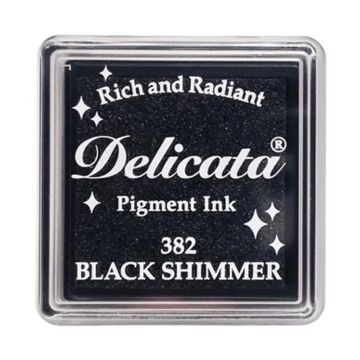 Tsukineko Delicata Stempelkussen klein Black Shimmer