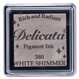Tsukineko Delicata Stempelkussen klein White Shimmer