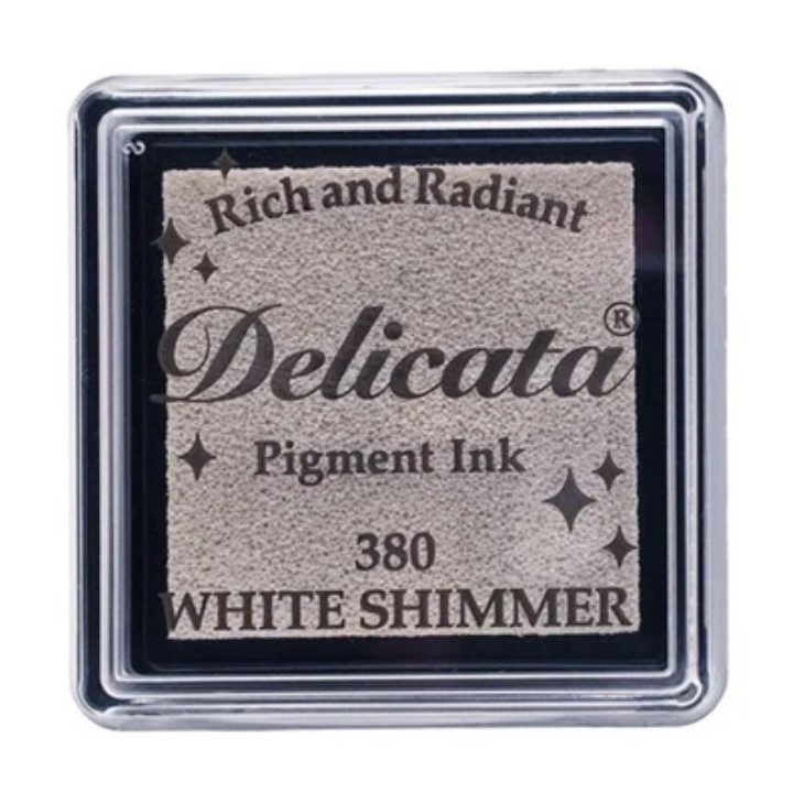 Tsukineko Delicata Stempelkussen klein White Shimmer