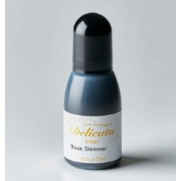Tsukineko Delicata Reinker Navulling Inkt Black Shimmer