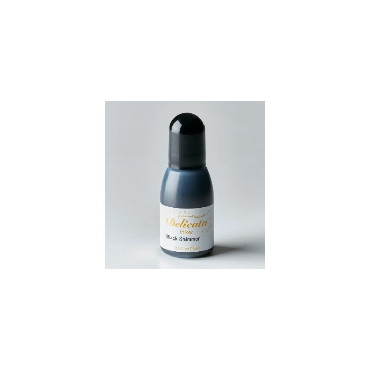 Tsukineko Delicata Reinker Navulling Inkt Black Shimmer