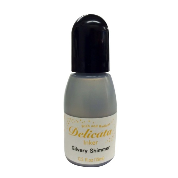 Tsukineko Delicata Reinker Navulling Inkt Silvery Shimmer
