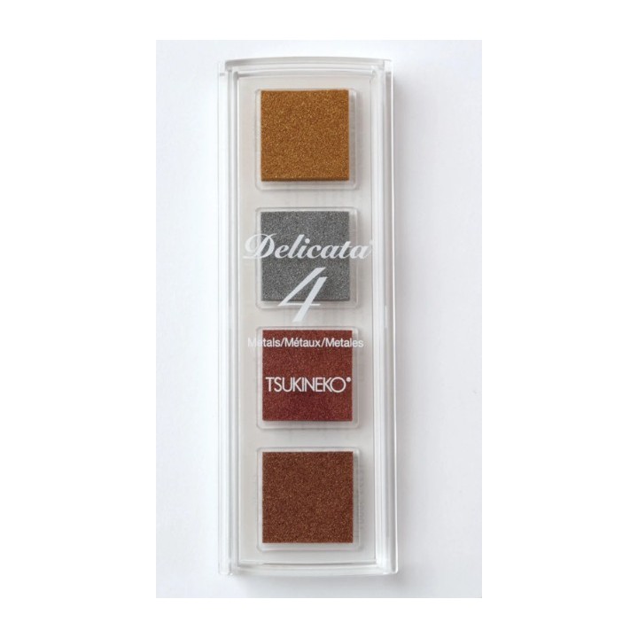 Tsukineko Delicata Stempelkussen metallics assorti 4st.
