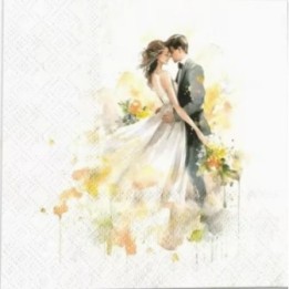 Man en vrouw in love servet 33x33cm