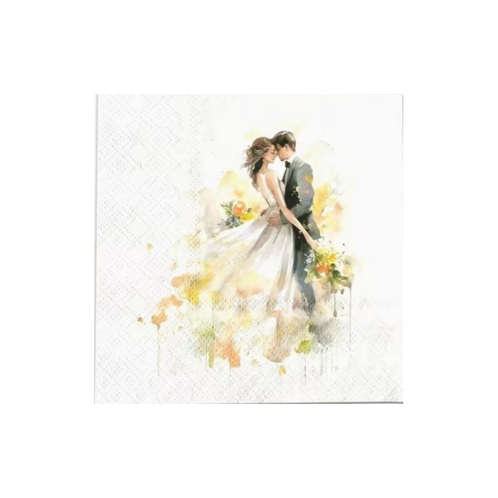 Man en vrouw in love servet 33x33cm