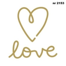 Love gold 33x33cm