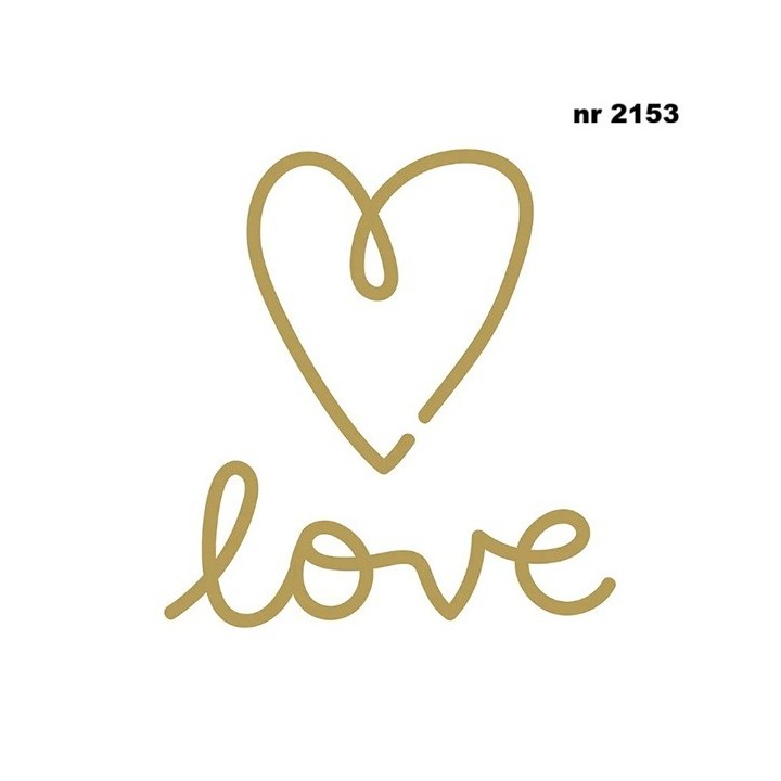 Love gold 33x33cm