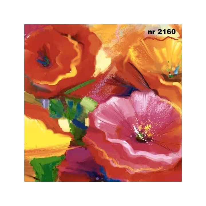 Abstract Floral servet 33x33cm